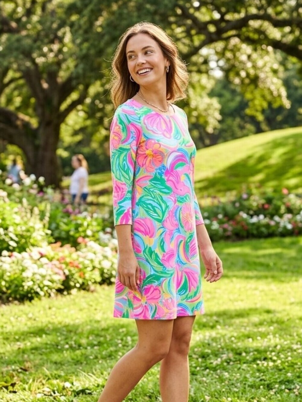 Lilly Pulitzer Ophelia Swing Dress Size Sm Elephant Monkey Lion Green Blue Pink